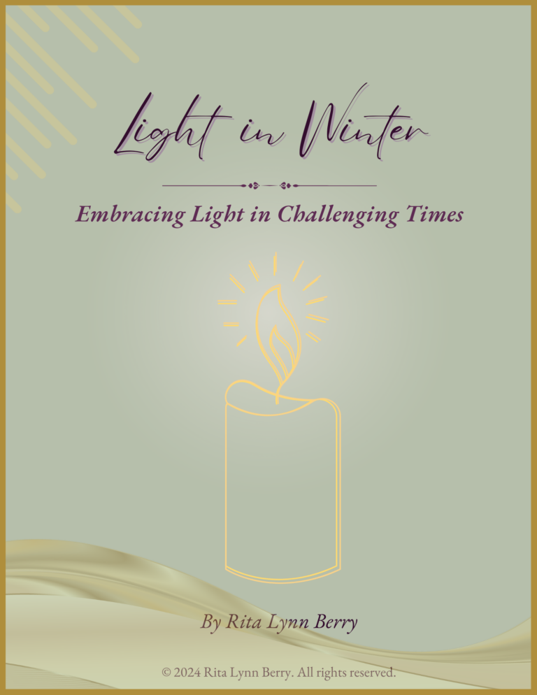 Cover of the Light in Winter e-book offering support and hope during the holiday season